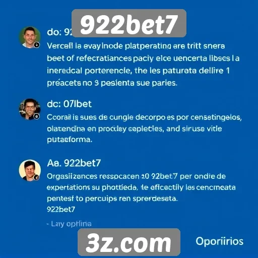 Opiniões de usuários sobre experiências no 922bet7